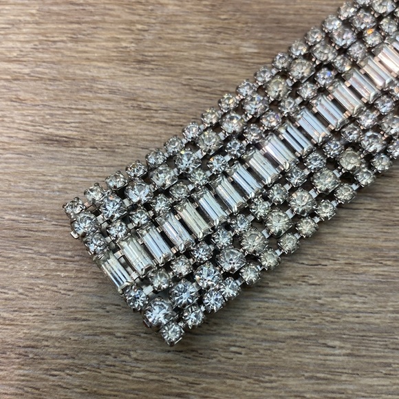 Vintage Hobe Rhinestone Cocktail Bracelet - Picture 3 of 10